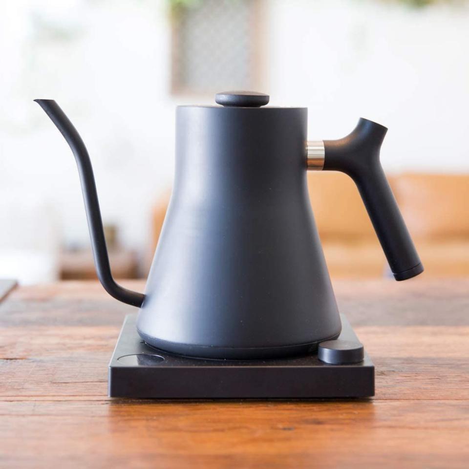 <p><strong>Fellow</strong></p><p>amazon.com</p><p><strong>$159.95</strong></p><p>Gooseneck kettles are favored by coffee experts for the amount of control they grant when pouring. If your coffee lover is in the market, the Stagg EKG is the gooseneck to beat, and it comes in a range of stunning, design-y finishes.</p>