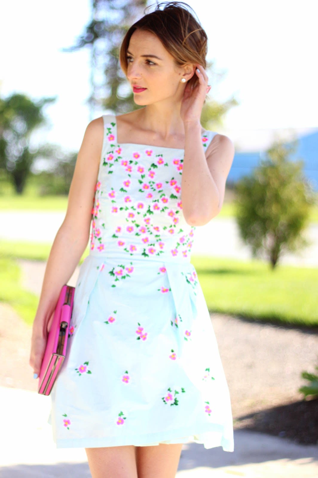 Flirty spring floral dress