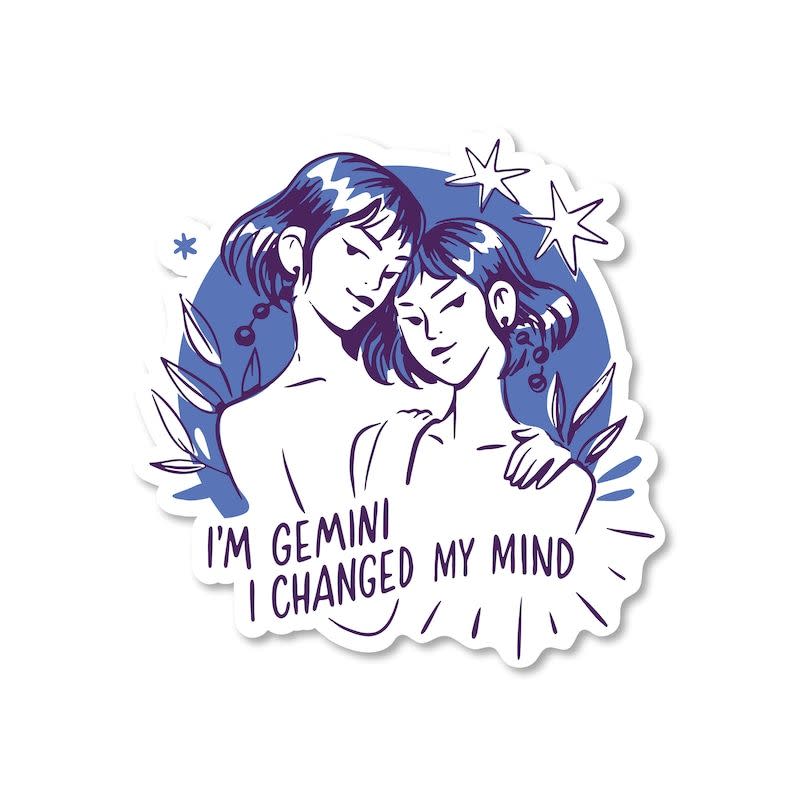 50) Gemini Vinyl Sticker