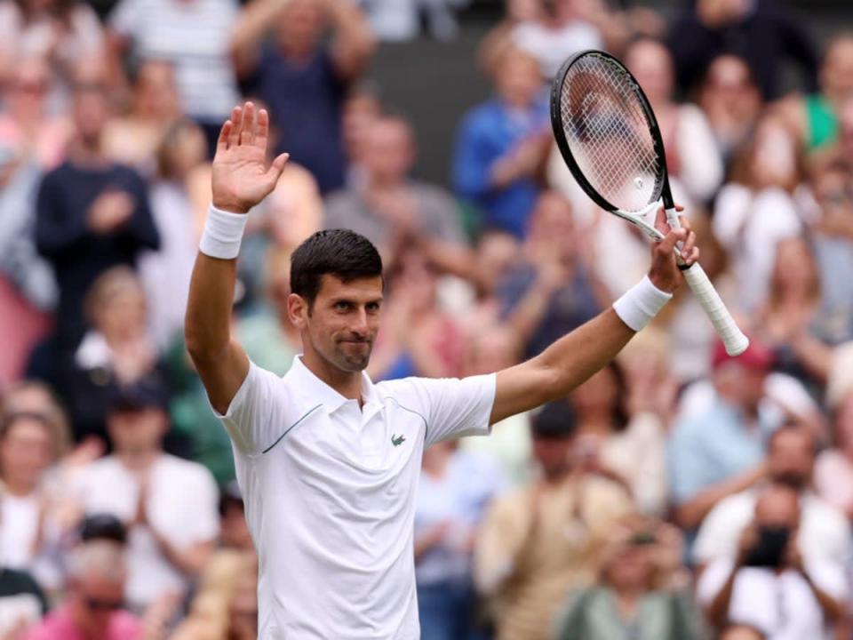 Novak Djokovic celebrates his victory (Getty Images)
