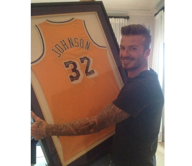 As a courtesy, Victoria washed the autograph off the jersey before framing it (facebook.com/Beckham)