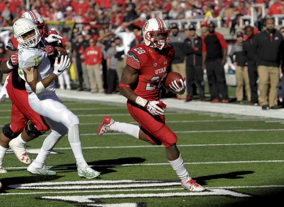 Utah RB Joe Williams averages over 6 yards a carry. (Getty)