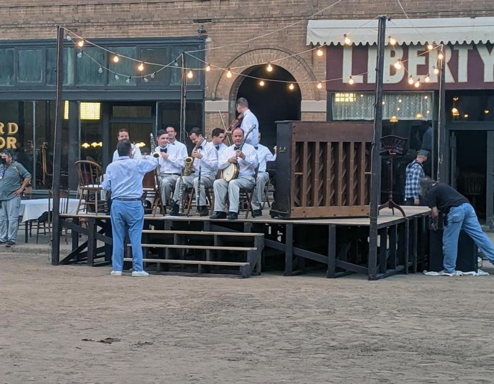 For a street party scene in "Killers of the Flower Moon," Johnny Baier, executive director of Oklahoma City's American Banjo Museum, assembled a Dixieland jazz band of top musicians from Oklahoma and beyond to emulate the 1920s band the California Ramblers.