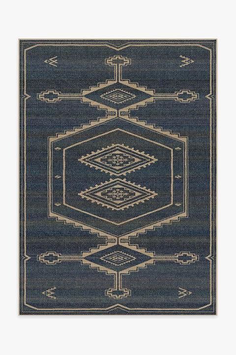 1) Sierra Natural Navy Re-Jute Rug