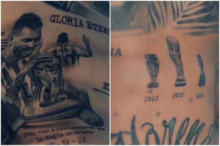 Nicolás Otamendi se tatuó a Messi y el 10 no tardó en responder