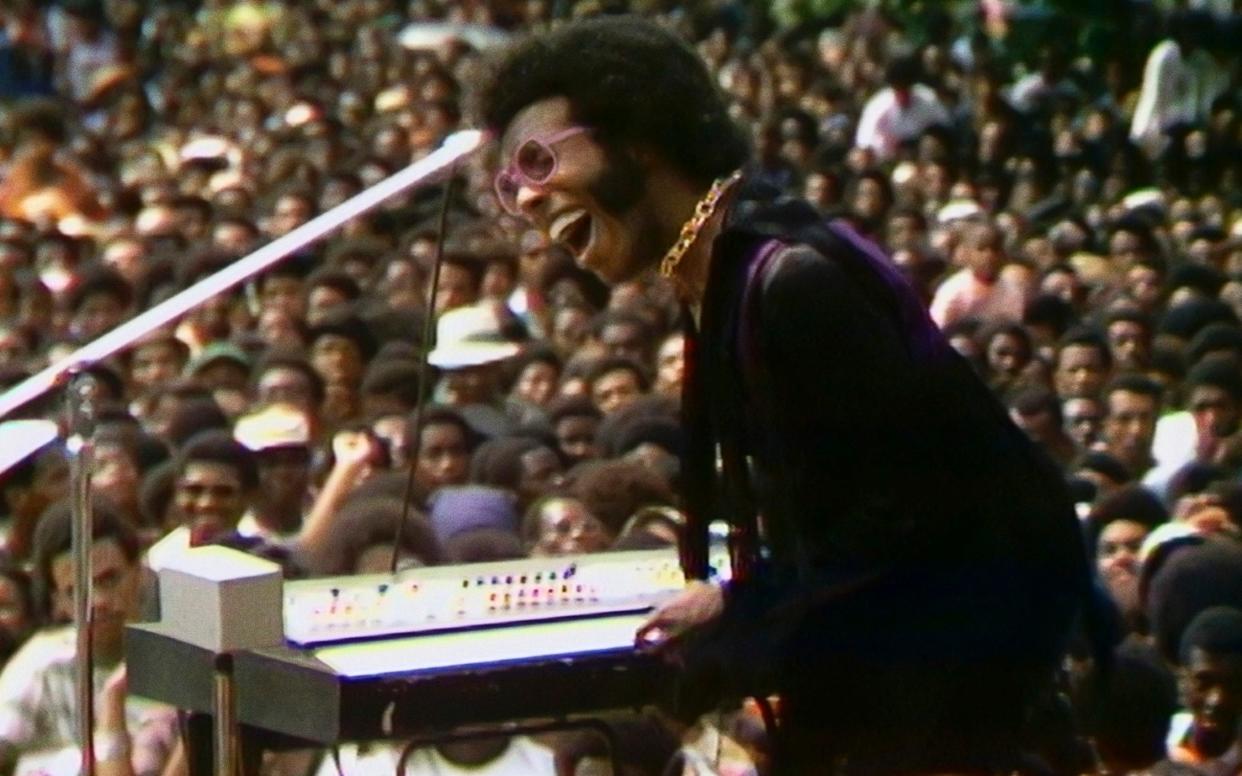 Sly Stone performs at the Harlem Cultural Festival in the documentary Summer of Soul - Searchlight