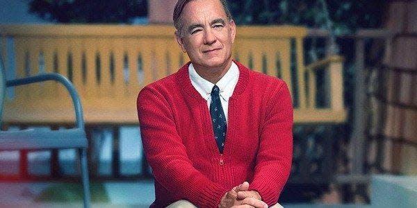 Tom Hanks garnered an Oscar nomination for his performance as Fred Rogers in “A Beautiful Day in the Neighborhood.” [Sony Pictures]