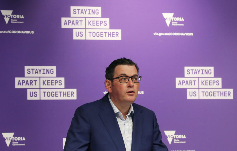 Victorian Premier Daniel Andrews announced the complete lockdown of nine public housing towers on Saturday. Source: AAP