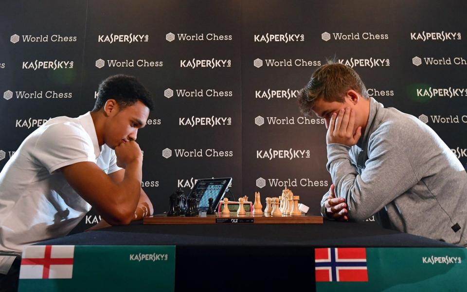 Liverpool defender Trent Alexander-Arnold was once put to the chess sword by Magnus Carlsen - PA