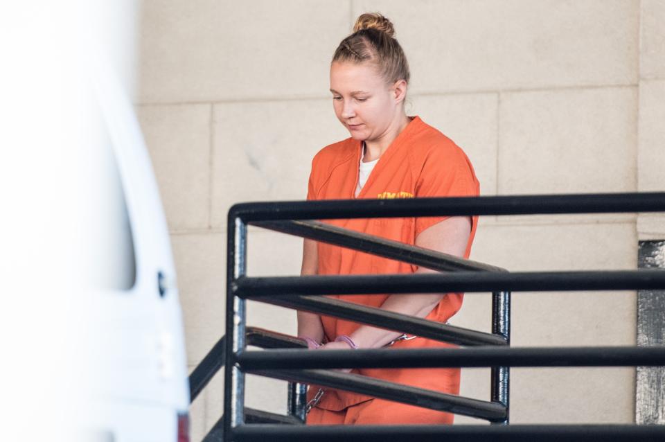 Reality Winner outside the Augusta Courthouse on June 8, 2017, in Augusta, Georgia. (Sean Rayford via Getty Images)