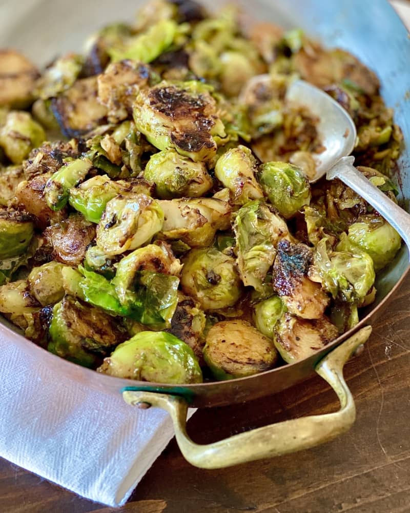 Creamy Braised Brussels Sprouts