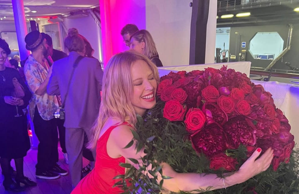 Kylie Minogue is bursting with joy over Padam Padam's success credit:Bang Showbiz