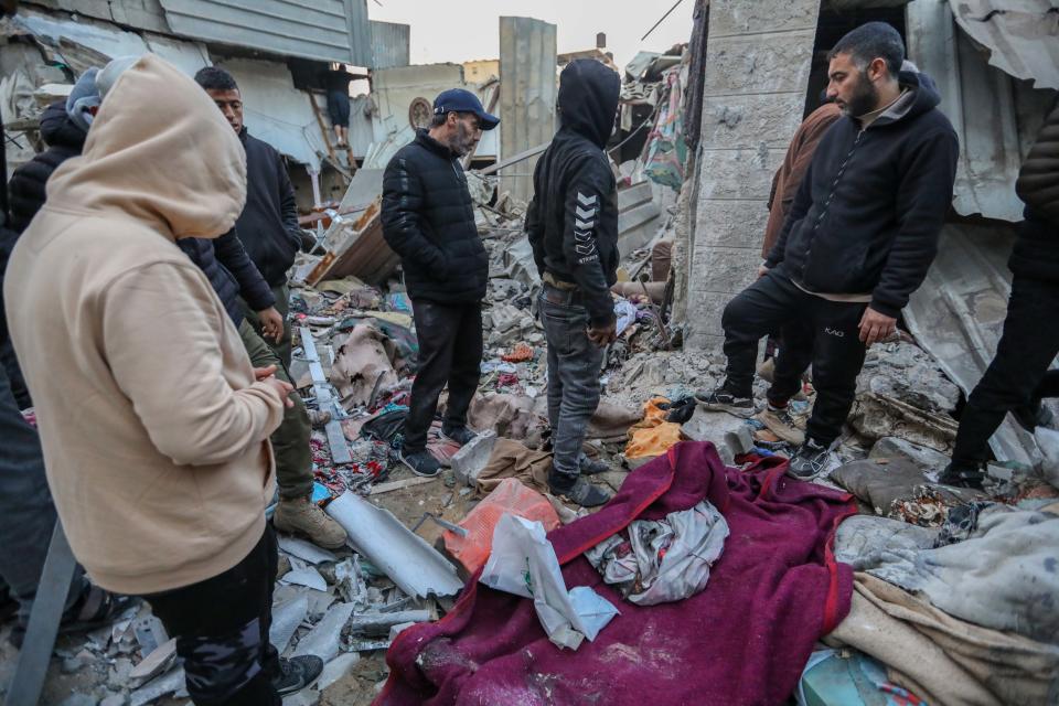 Footage of the rubble in Palestine