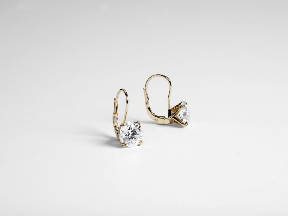 Lightbox lab-grown diamonds in a custom earring application. - Credit: Courtesy/Lightbox