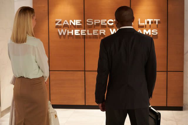 <p>Ian Watson/USA Network/NBCU Photo bank/Getty</p> Katherine Heigl as Samantha Wheeler and Dulé Hill as Alex Williams on 'Suits' season 8.