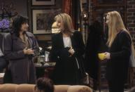 <p>The sitcom world collided when <em>Mad About You</em> star Helen Hunt appeared as Jamie Buchman in a scene at Central Perk. What most fans don't know, though, is that Lisa Kudrow used to have a reoccurring guest role on Helen's show as the ditzy waitress Ursula (who was then written into several storylines on <em>Friends</em> as Phoebe Buffay's identical twin sister).</p>