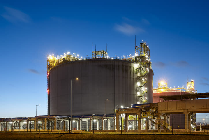 A gas storage tank.