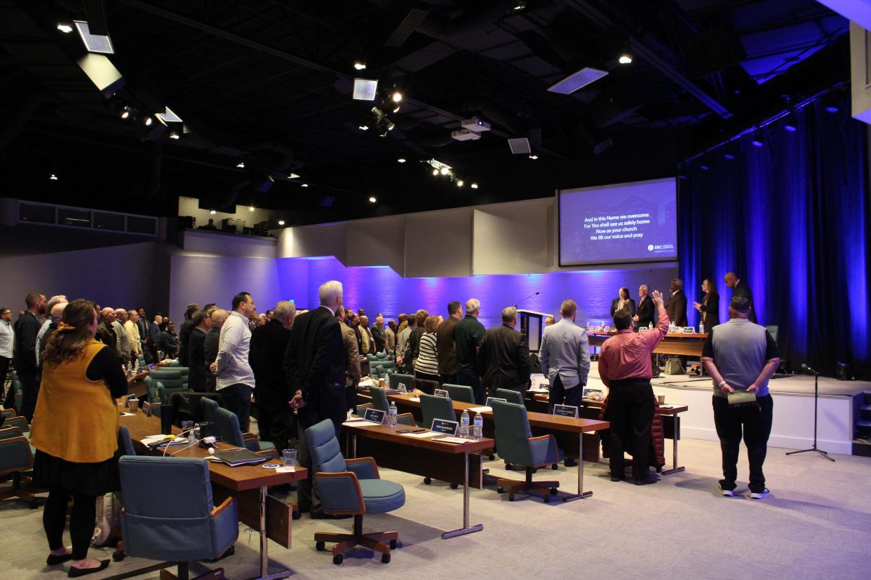 Members of the Southern Baptist Convention Executive Committee gathered Feb. 22 for the first of a two-day meeting in Nashville to discuss convention business.