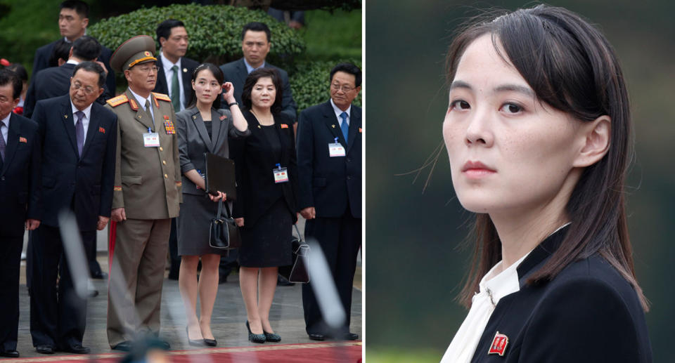 Kim Yo Jong, pictured right, is the sister of Kim Jong-un. Source: Getty