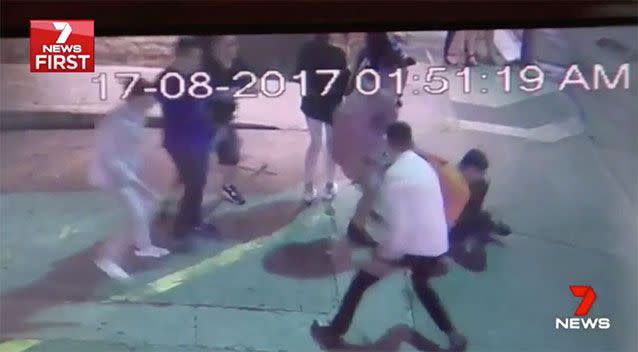 The ugly brawl has disgusted anti-violence campaigners. Source: 7 News