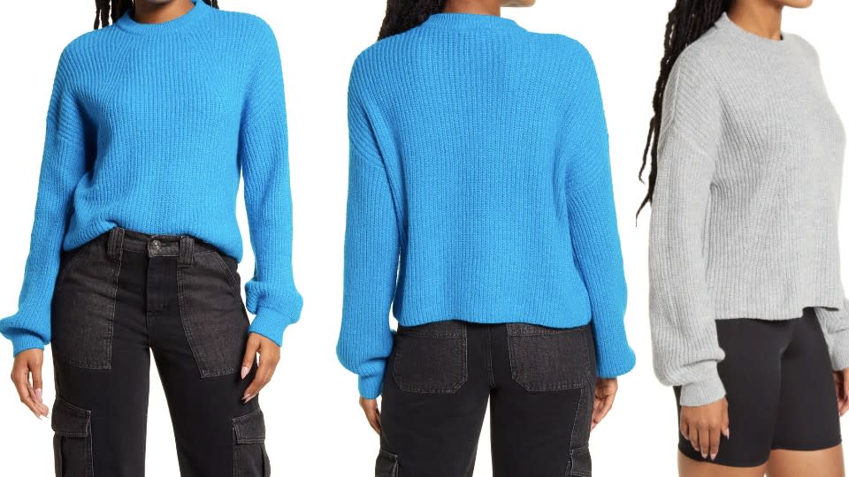 BP. Rib Crop Crewneck Sweater - Nordstrom, $17 (originally $29)