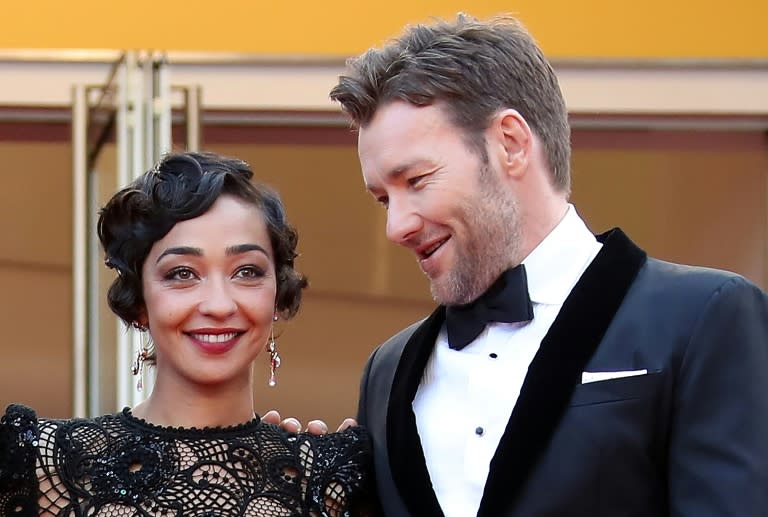 Irish-Ethiopian actress Ruth Negga (L) and Australian actor Joel Edgerton arrive for the screening of the film "Loving" at the 69th Cannes Film Festival in Cannes, southern France