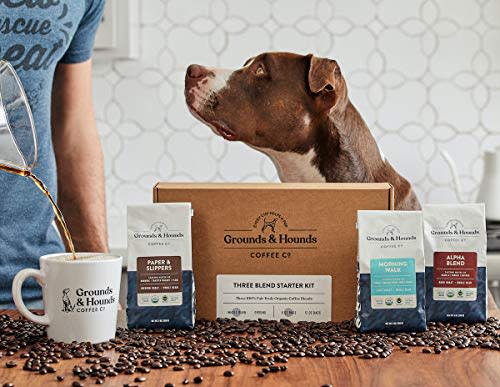 Grounds and hounds coffee with dog being cute coffee deals