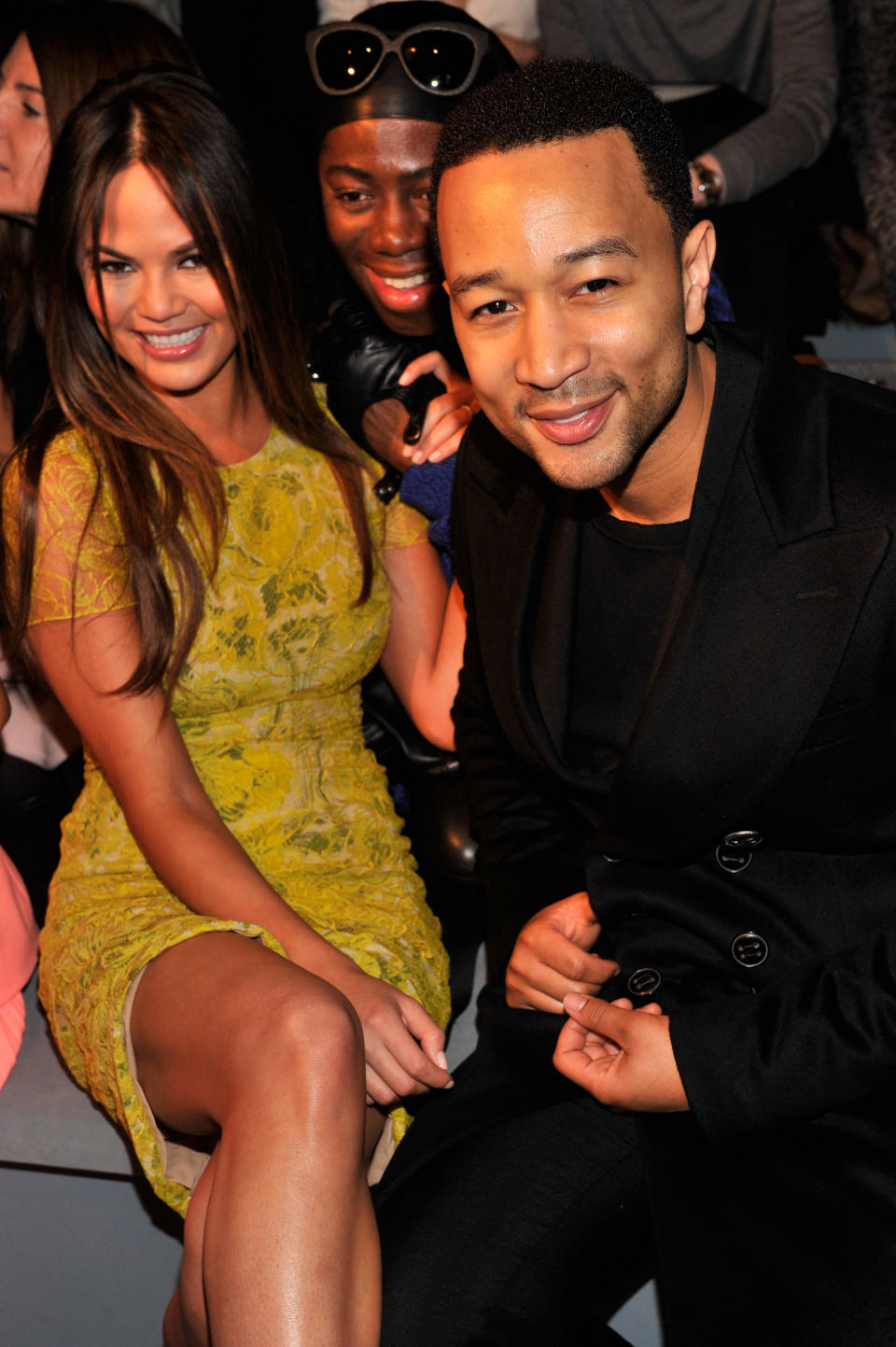 NEW YORK, NY - FEBRUARY 12:  Model Chrissy Teigen and singer John Legend attend the Vera Wang Fall 2013 fashion show during Mercedes-Benz Fashion Week at The Stage at Lincoln Center on February 12, 2013 in New York City.  (Photo by Stephen Lovekin/Getty Images for Mercedes-Benz Fashion Week)