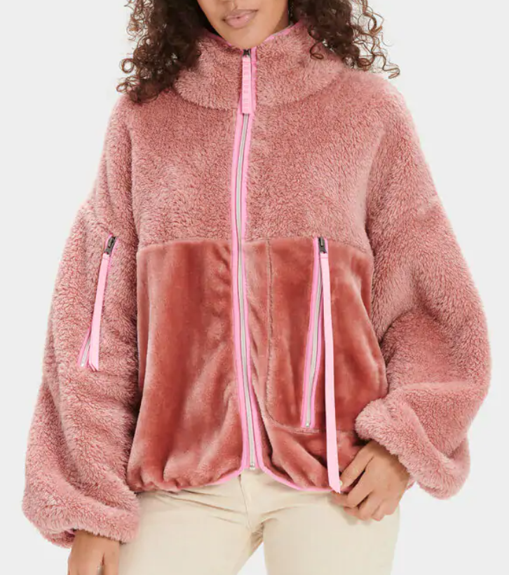 Ugg Marlene Sherpa Jacket in Vintage Rose