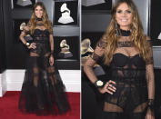 <p>Erst kürzlich musste sich Heidi Klum anhören, dass ihr Mode-Jahr 2018 viel zu konservativ angefangen habe. Bei den Grammys gab die Model-Ikone in diesem aufregenden Transparenz-Look von Ashi Couture deswegen Blickfang-Vollgas – und zwar … (Bilder: AP) </p>