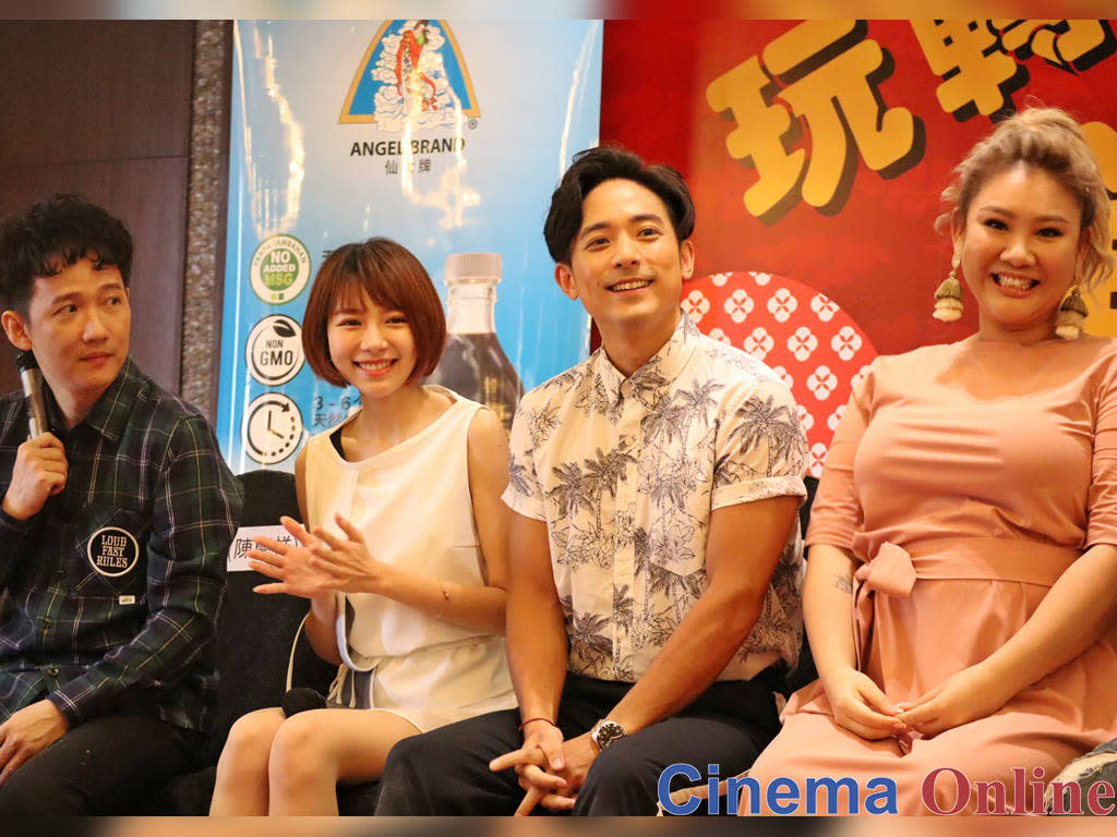 (L-R) Ah Niu, Lin Min-Chen, Alex Lam and Joyce Cheng will all be seen in "A Journey of Happiness" next year.