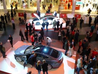 Tesla Store opening in Westfield Mall, London, Oct 2013