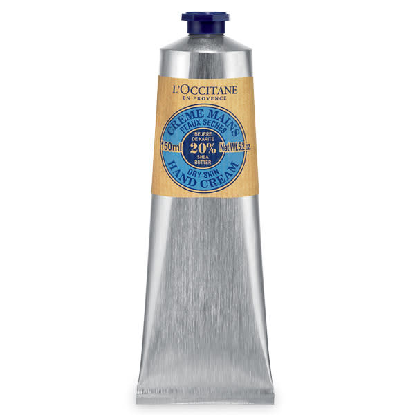 <p>This hand cream has a cult following – and for good reason. The key ingredient, shea butter, is winter skin’s worst enemy and will keep your hands supple through to spring. <i>(<a href="http://ca.loccitane.com/shea-butter-hand-cream,19,1,1334,25907.htm#s=1347" rel="nofollow noopener" target="_blank" data-ylk="slk:L’Occitane;elm:context_link;itc:0;sec:content-canvas" class="link ">L’Occitane</a>, $32)</i></p>