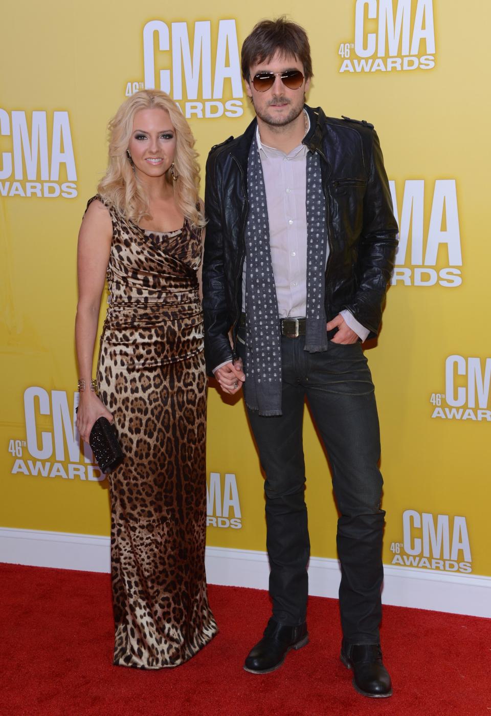 NASHVILLE, TN - NOVEMBER 01: Eric Church (R) and Katherine Blasingame attend the 46th annual CMA Awards at the Bridgestone Arena on November 1, 2012 in Nashville, Tennessee. (Photo by Jason Kempin/Getty Images)