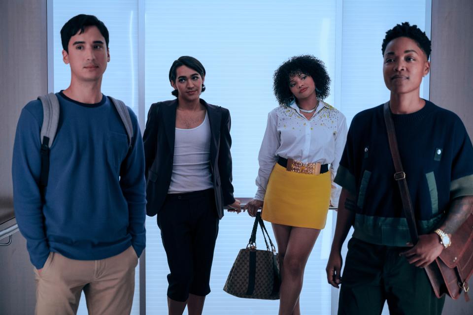 From left: Michael Hsu Rosen, Miss Benny, Jade Payton, and Ayesha Harris in <i>Glamorous</i><span class="copyright">Amanda Matlovich—Netflix</span>