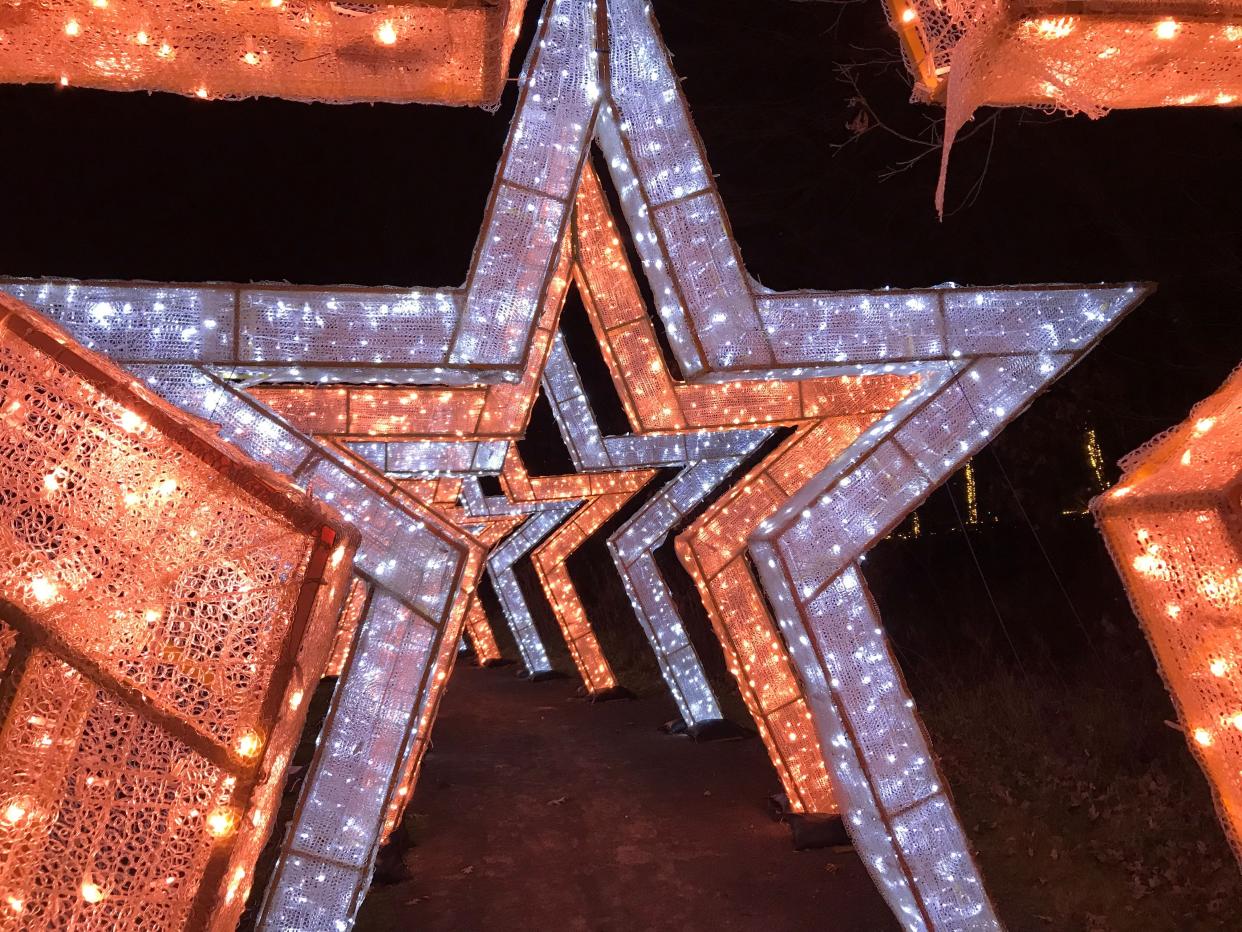 Stroll through these big stars at Dazzling Nights at Pittsburgh Botanic Gardens in North Fayette Township.