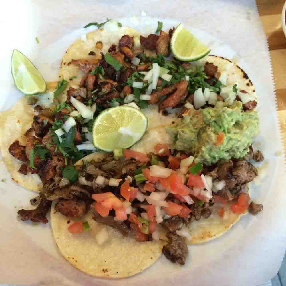 tacos from taqueria la familia