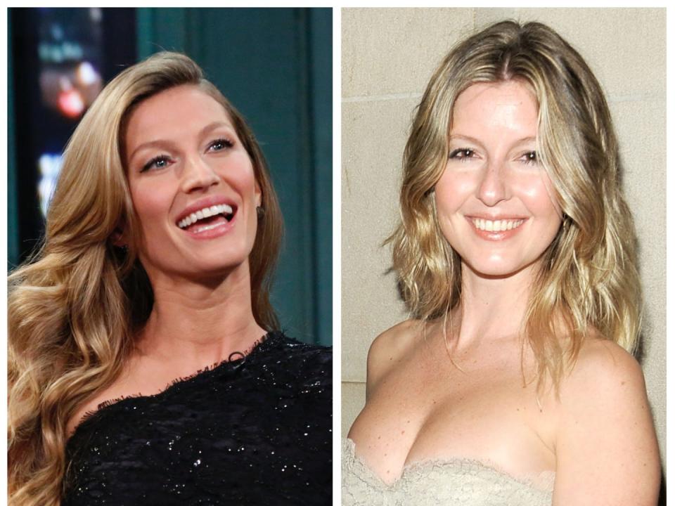 Collage of images of Gisele Bündchen and Patricia Bündchen