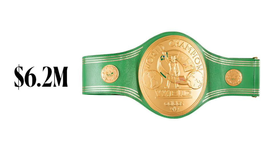 The belt Muhammad Ali won in 1974’s historic “Rumble in the Jungle” fight against George Foreman became one of the most expensive pieces of sports memorabilia in 2022.