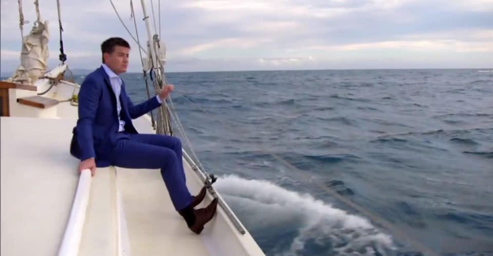 Come on mate, no dark soles on deck, first rule of boating. Source: Channel 10