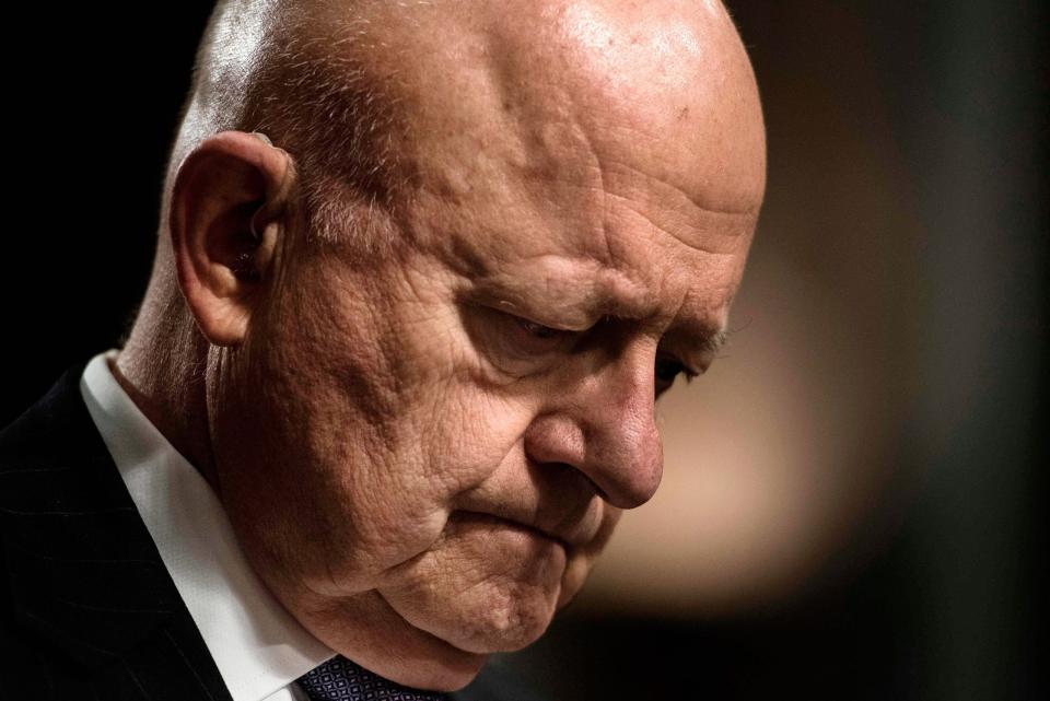 Former Director of National Intelligence James Clapper calls Russian cyber­ influence operations a threat to democracy