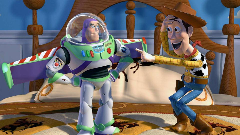 Buzz Lightyear and Woody in Toy Story