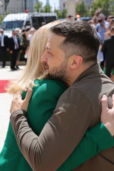 Slovak President Zuzana Čaputová meets Ukrainian President Volodymyr Zelenksy in Bratislava, Slovakia, on July 7, 2023. (Source: President Zuzana Čaputová/Twitter)