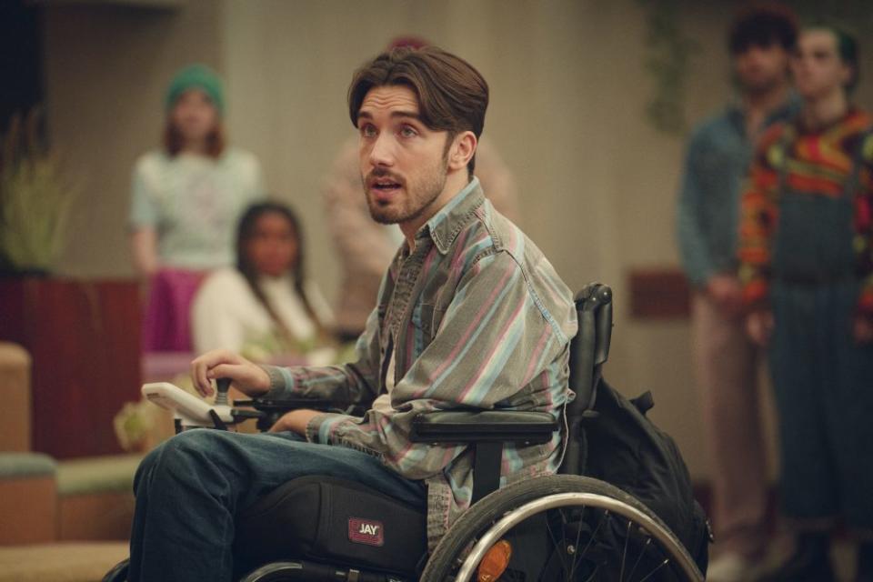 Sex Education Season 4. George Robison  as Isaac Goodwin in Sex Education Season 4. Cr. Samuel Taylor/Netflix © 2023