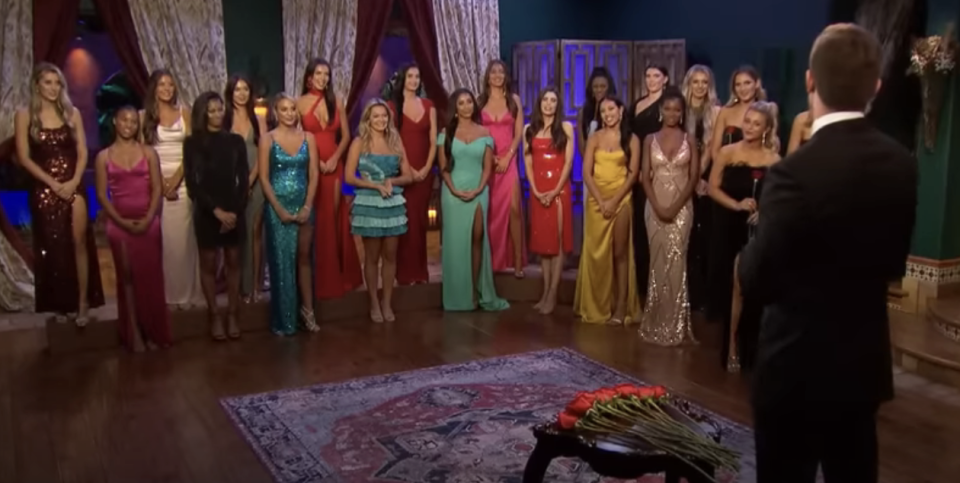 Rose ceremony on "The Bachelor"