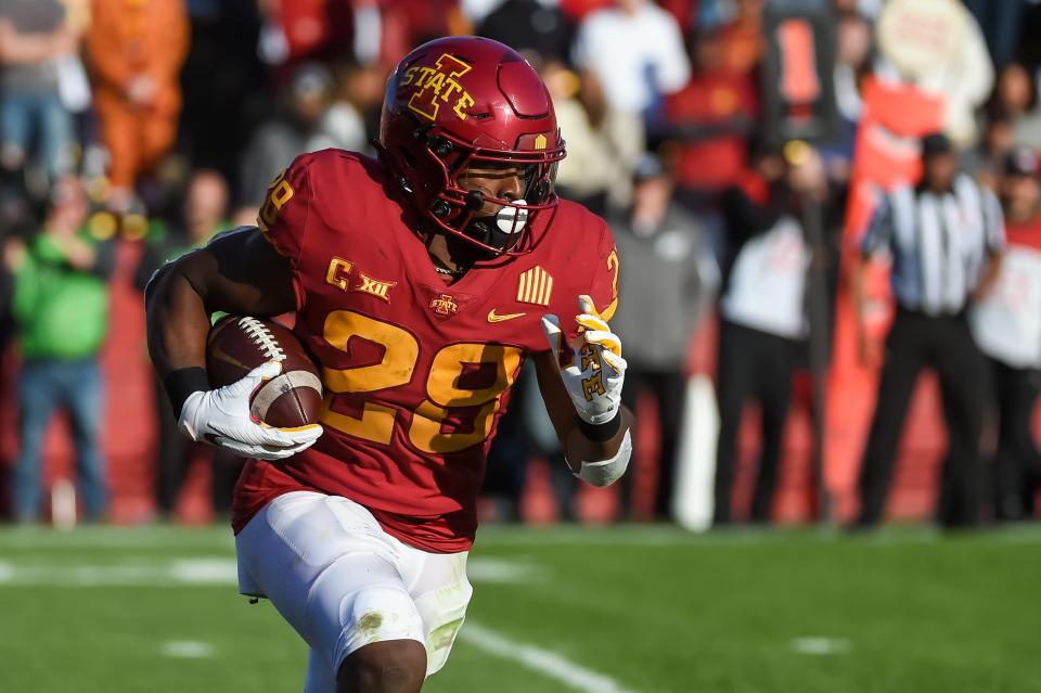 Iowa State RB Breece Hall could be a first-round pick next month.