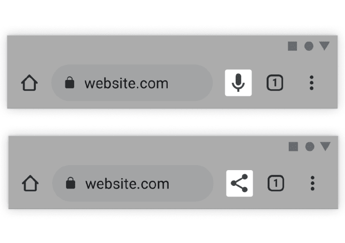 Google Chrome toolbar