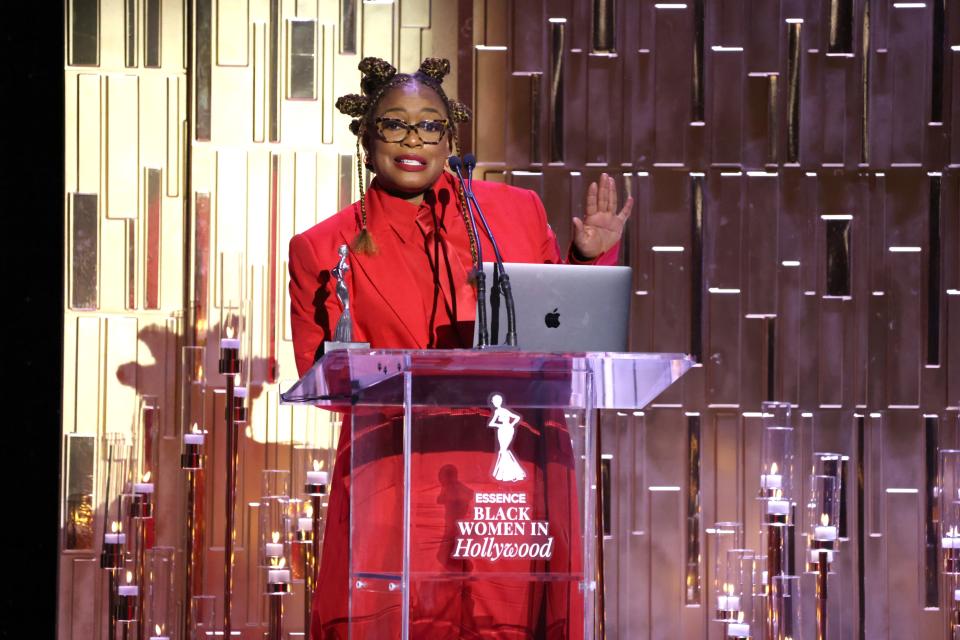 "I will continue to work in the dark anyway. I have to because I have to fight against my certain annihilation, those who would obliterate me as a Black American," Aunjanue Ellis said during her acceptance speech during the 2022 15th annual Essence Black Women In Hollywood Awards Luncheon.