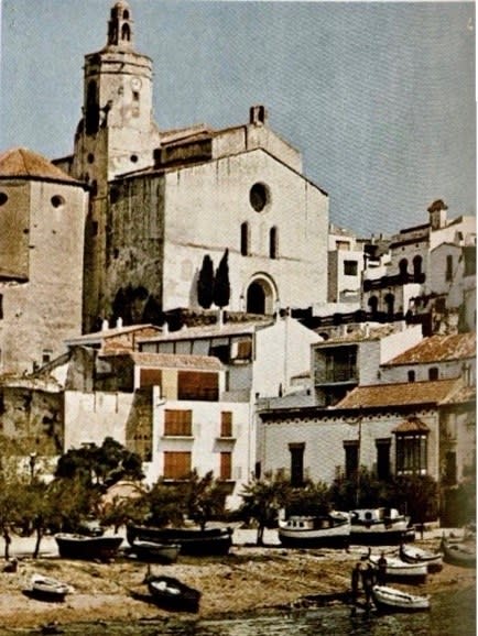 A photo of the house in Cadaqués, Spain, that Motherwell kept on view in his studio for many years.