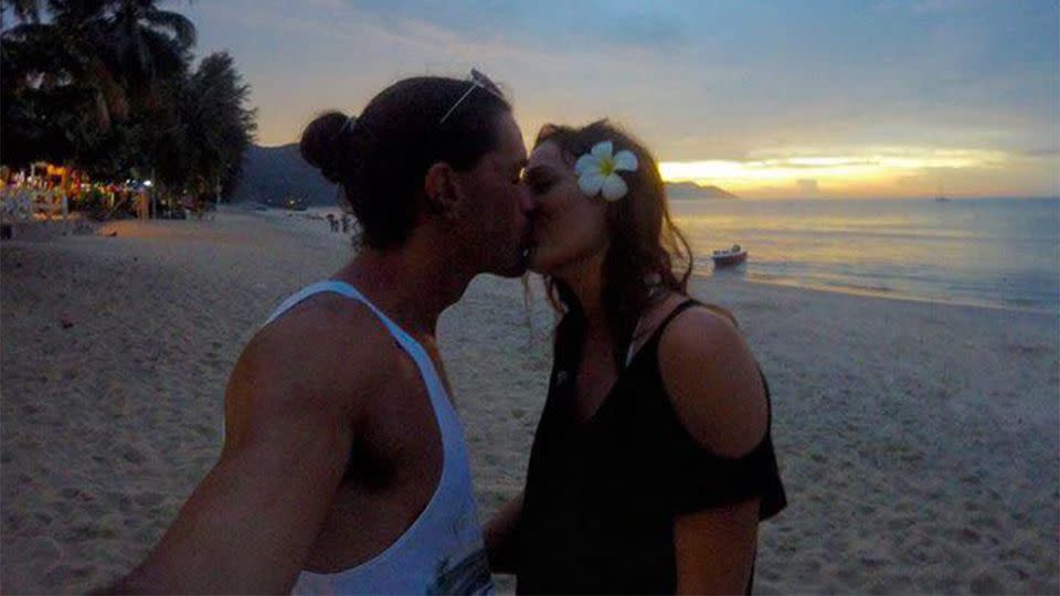 Clare Boadle and her boyfriend Ludi Vink, before his tragic death. Photo: Facebook